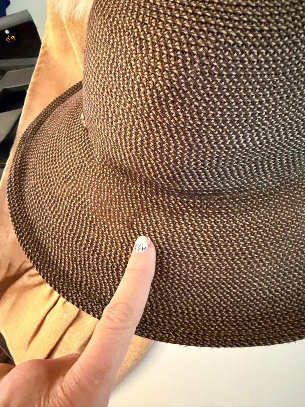 Eric Javits Women's Hampton Squishee Antique Color Full-Coverage Straw Hat GUC - Picture 11 of 13